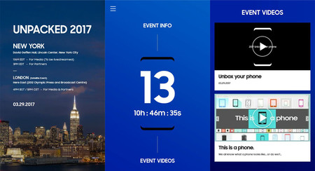 Galaxy Unpacked 2017, donde veremos el Galaxy S8, ya tiene su propia aplicación