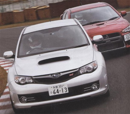 Mitsubishi EVO Lancer X vs Subaru Impreza STI
