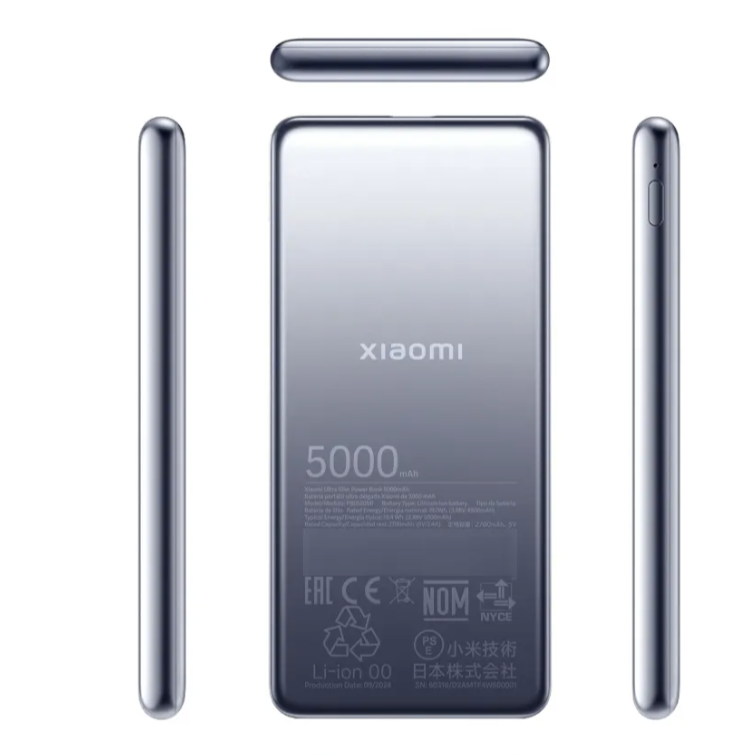 Power bank Xiaomi Ultra Slim de 5,000 mAh