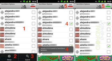 SemiSilent filtro de llamadas