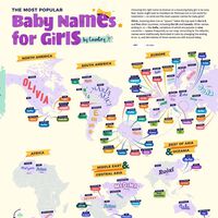 Los nombres de bebé más populares por país para niño y niña 