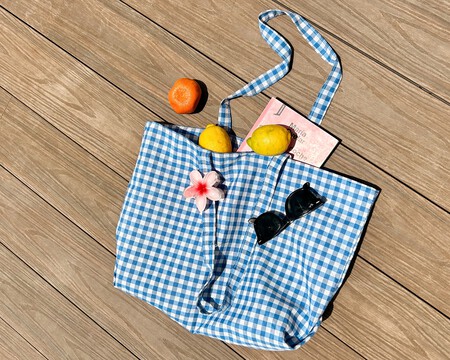 Bolso Bonito Shopper Verano Playa Oficina Cuadros Barato Shein