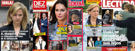 La infanta Cristina preparando el divorcio, Olga Moreno sin intención de divorciarse e Iñaki Urdangarin despidiéndose de su familia: estas son las portadas de la semana del 26 de enero