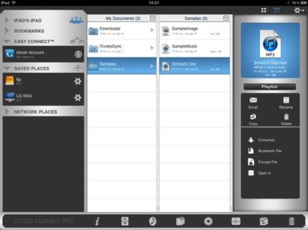 Cloud Connect Pro, vista por carpetas