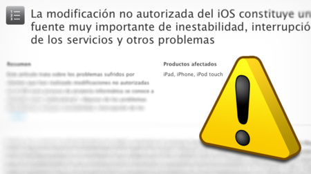 Apple advierte a los usuarios de los posibles riesgos del Jailbreak