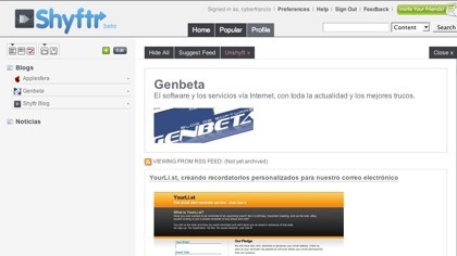 Shyftr, leyendo nuestras fuentes de noticias desde un mismo lugar