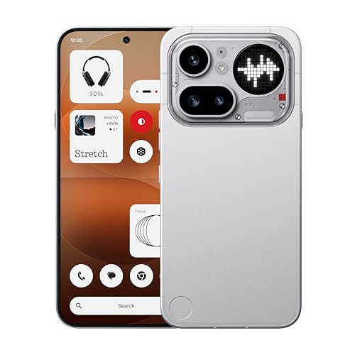 Nothing Phone (4a) Pro - Triple Cámara 50MP, Ultra Zoom 140x, Smartphone Unibody Metal, Batería Larga Duración, Carga Rápida 50W, AMOLED 144Hz, Glyph Bar, 8GB+128GB - Plata