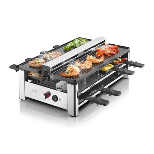 CASO Raclette AirClean - Raclette grill para hasta 8 personas