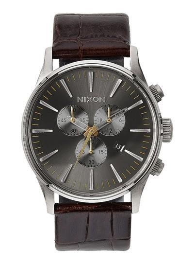 El más vendido de Nixon: The Sentry Chrono Leather (Brown Gator)