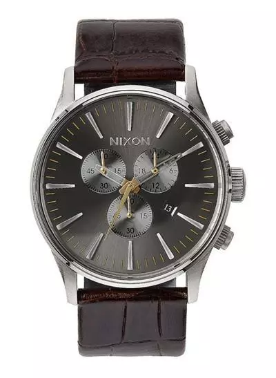 El más vendido de Nixon: The Sentry Chrono Leather (Brown Gator)