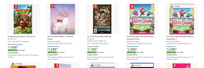Amazon 91094 Amazon México tiene 25% de descuento en preventas: juegos para Nintendo ...