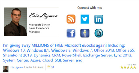Eric Ligman regala cientos de libros electrónicos sobre Microsoft y sus productos