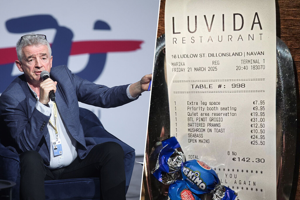 El CEO de Ryanair fue a cenar a un restaurante de Irlanda: le cobraron "espacio para las piernas" y "asiento prioritario"