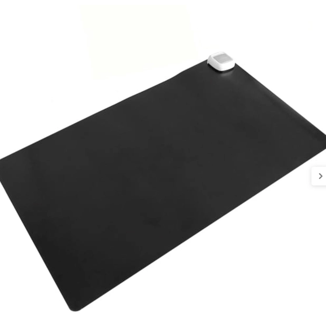 Alfombra y superficie térmica con calefacción para escritorio suelo y pies de 60 x 36 cm 65W negro
