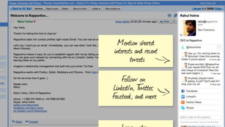 LinkedIn adquiere Rapportive, el complemento de Gmail para contactos enriquecidos