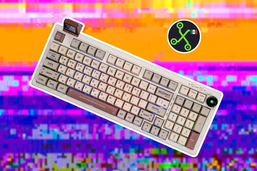 Teclado Mecanico Retro Mini Pantalla Amazon Oferta Descuento Cupon