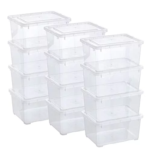 Grizzly 12 x Caja de Almacenaje con Tapa de 1,7 L 