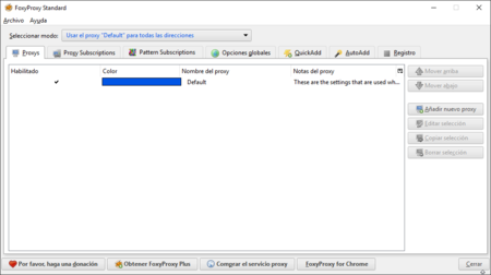 Foxy Proxy para Firefox