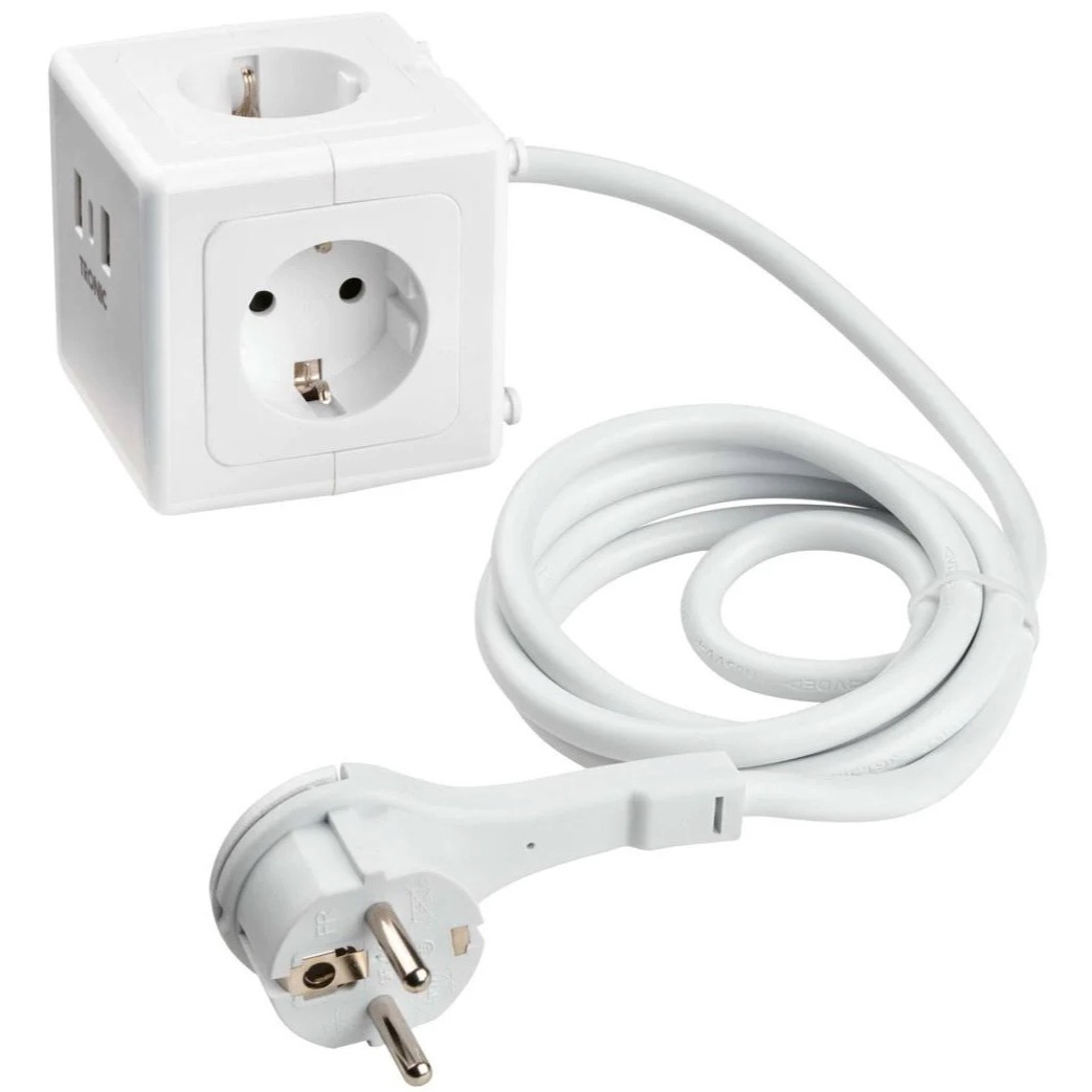 TRONIC - Cubo de enchufes con puertos USB