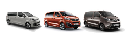 Citroën Spacetourer, Peugeot Traveller y Toyota Proace: mismo vehículo con distinta cara