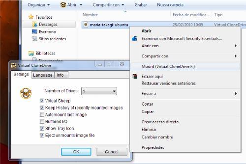 Virtual Clone Drive monta imágenes ISO en Windows
