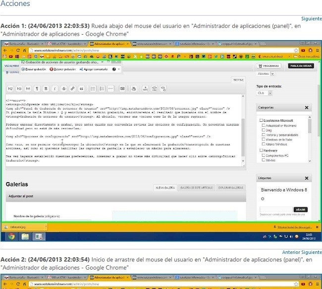 Resultado de una grabación
