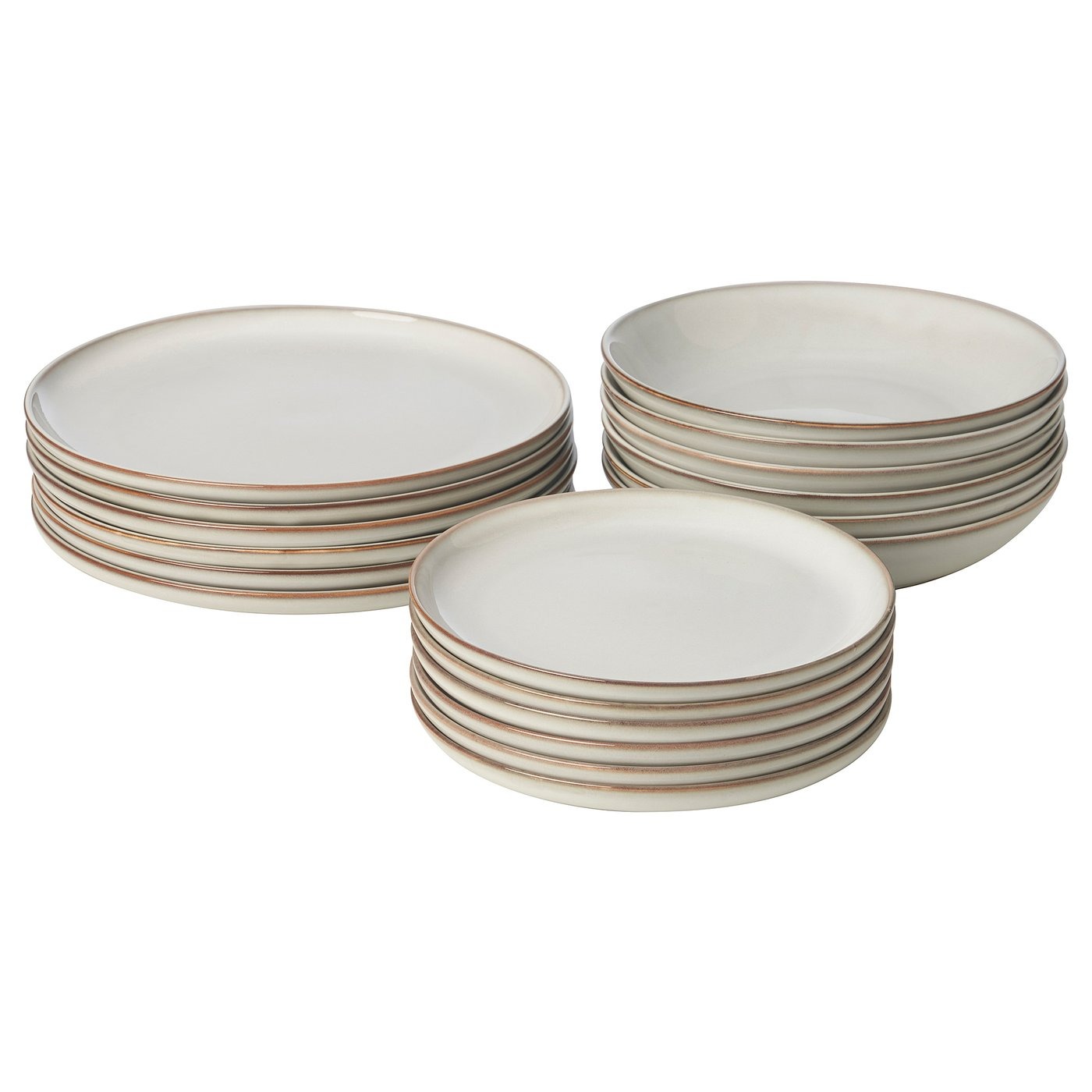 GLADELIG
Vajilla 18 piezas, gris