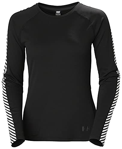 Helly Hansen Mujeres Tripulación W Lifa Active Stripe, Negro, M