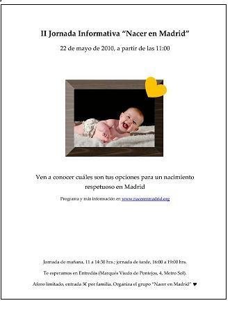 "Nacer en Madrid", jornada de información sobre parto respetado