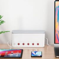 Ordena donde parece imposible con esta caja con regleta para tener siempre los cables en su sitio