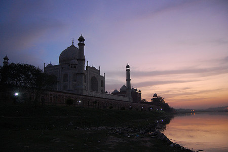 Taj Mahal, puesta de sol