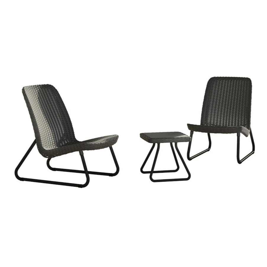 Set de sofás y mesa baja Río de polipropileno para 2 personas