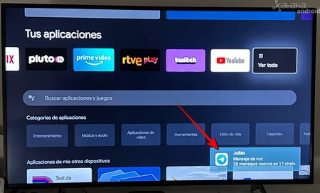 Android TVの通知