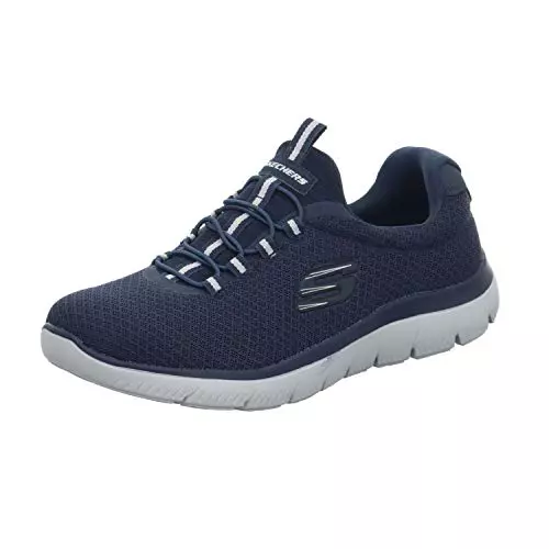 Skechers 52811 Hombre Zapatillas sin cordones, Azul (Navy Mesh/Trim Nvy), 39.5 EU