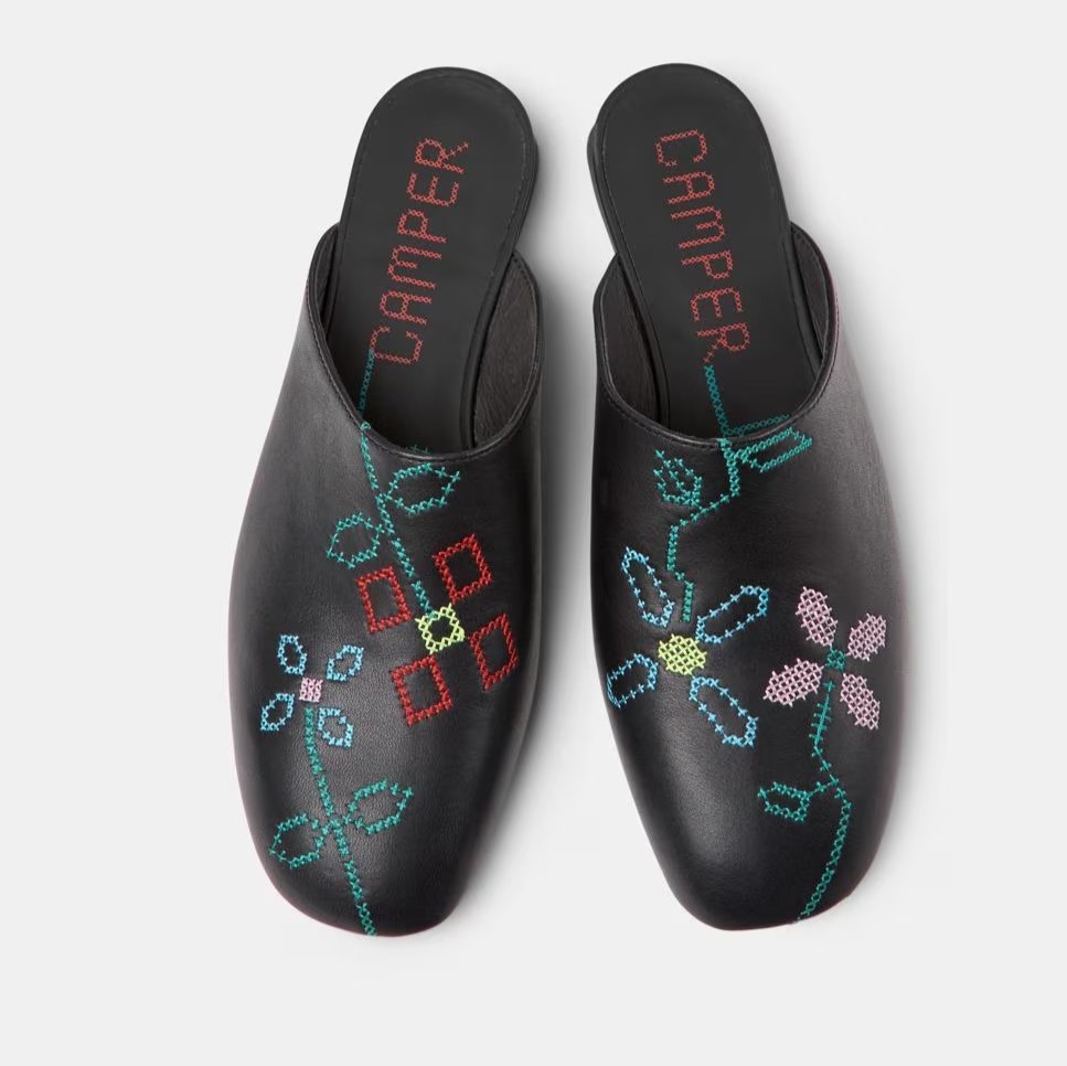 Mules Casi Myra Twins de piel de Camper

