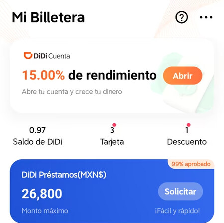 Rendimiento Didi Cuenta