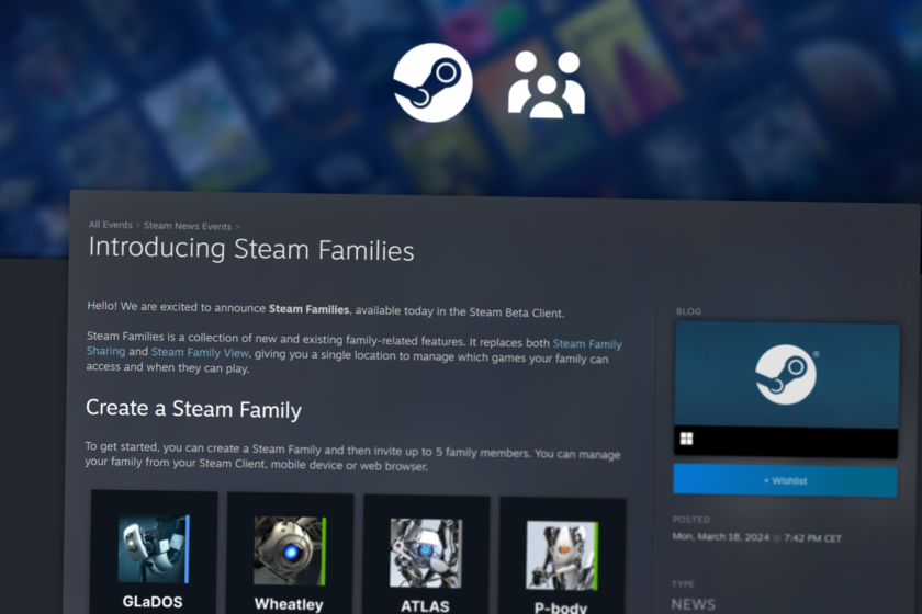 Familias de Steam