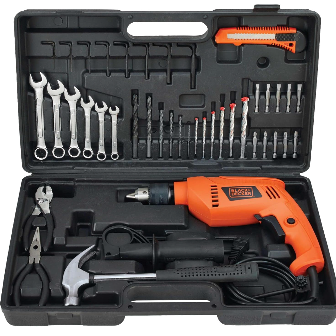 Rotomartillo BLACK+DECKER con herramientas