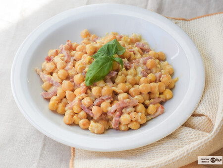 Garbanzos a la carbonara
