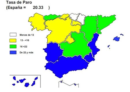 El desolador mapa del paro