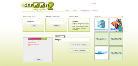 Screen2, comparte tu navegación web con los amigos