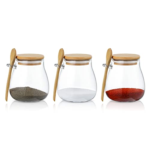 Joeyan 350ml Tarro de Vidrio con Tapa y Cuchara