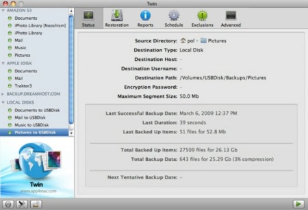 Twin, otra opción de backup para Leopard