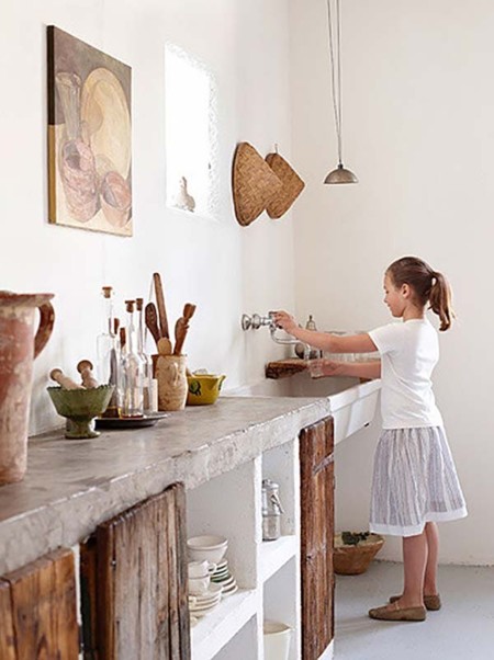 17 cocinas modernas con encimera de cemento