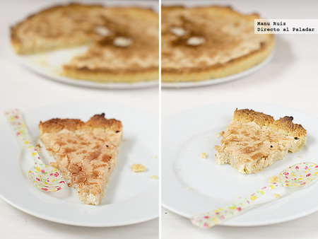 Tarta merengada de almendra. Receta