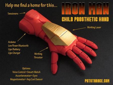 Prótesis futuristas para niños, inspiradas en Iron Man