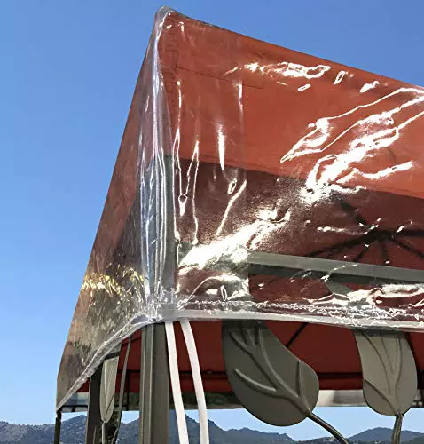 Quick Star Gazebo Cubierta Protectora Pavillon 3 x 3 m Impermeable Transparente Protección contra la Intemperie
