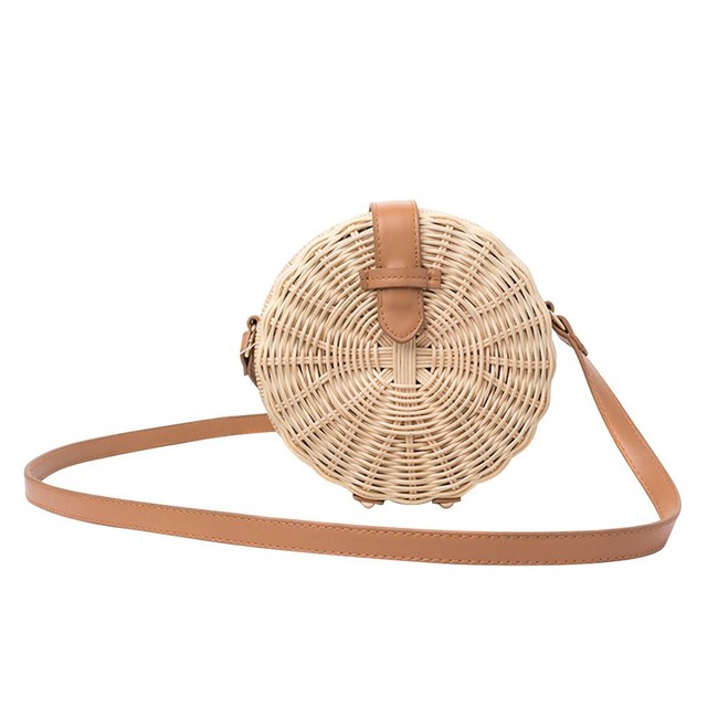 Bolso Redondo Paja Natural