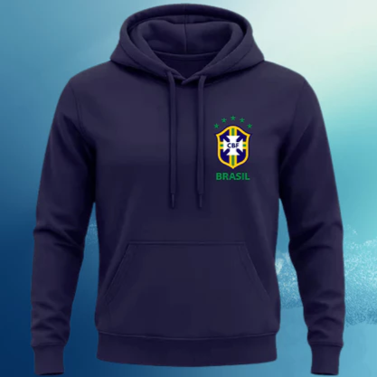 Moletom Unissex Canguru Abrigo Brasil Copa Do Mundo 2026 Estiloso Para Usar Na Copa No Inverno

