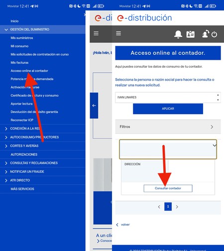 Acceso a la lectura de consumo en la app de E-Distribución